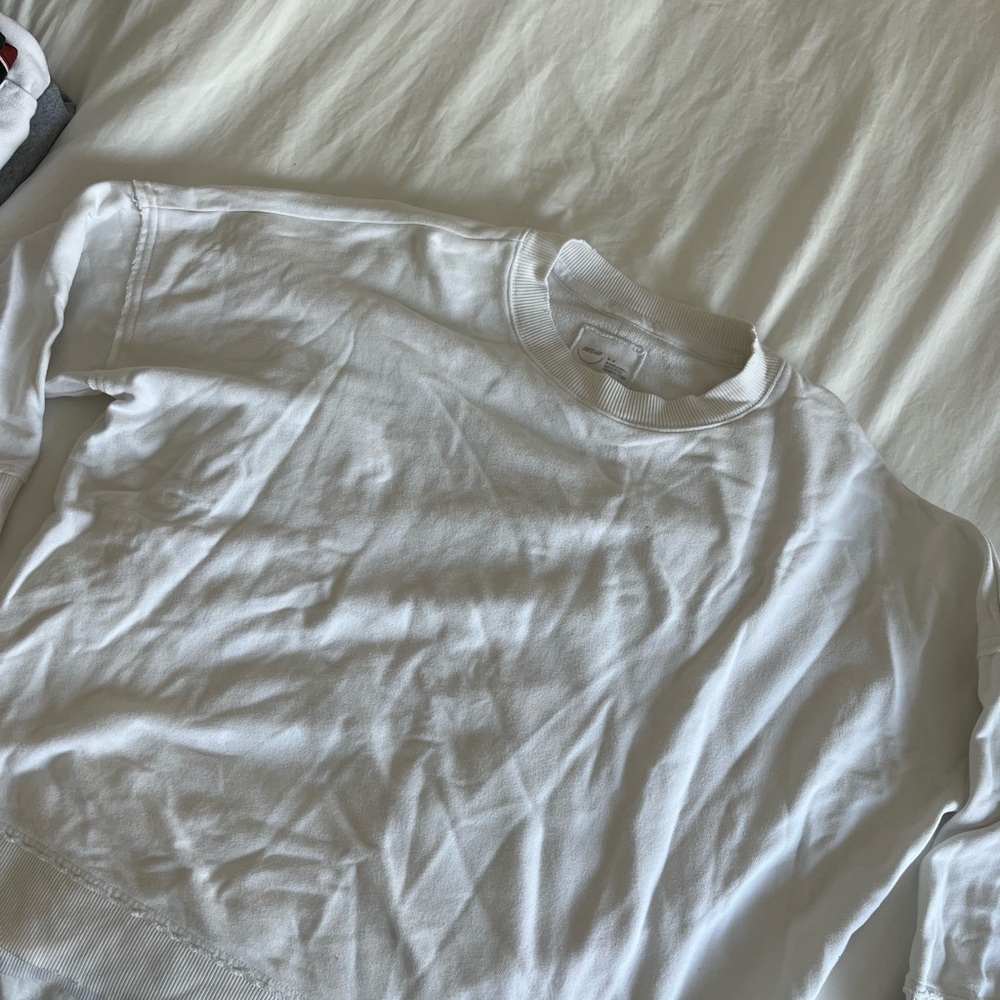 Aerie White Crewneck Sweatshirt
